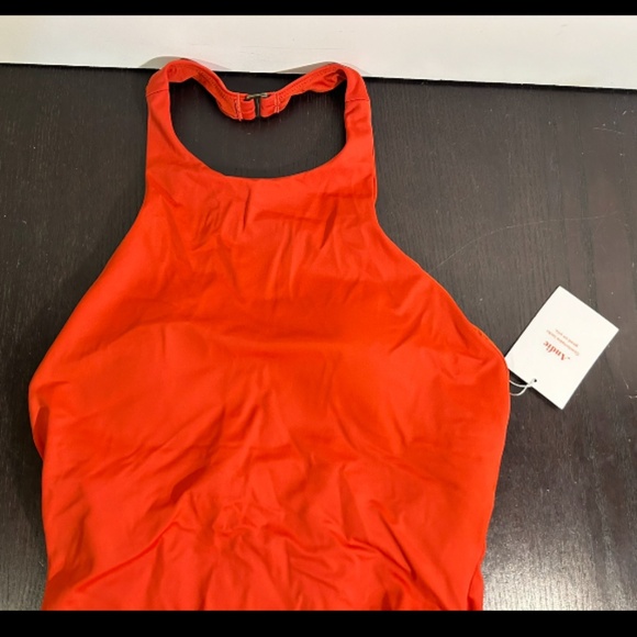 Andie Swim The Luzon Halter Eco Nylon One Piece Swimsuit Chili Pepper Size M NWT - Picture 5 of 16